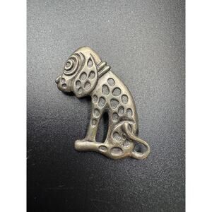 Vintage Beau Sterling Silver 925 Signed Dismal Desmond Dog Pin 35mm